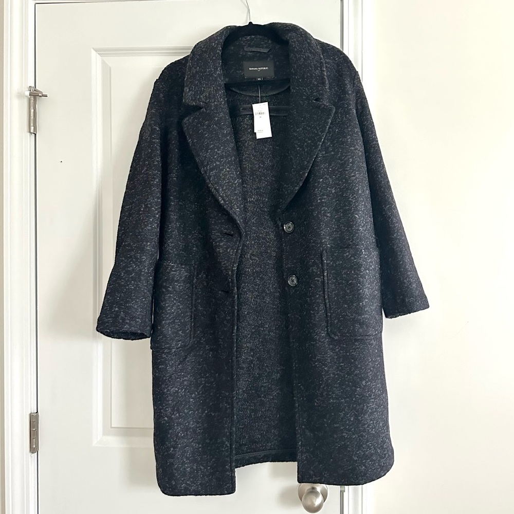 Dark Gray Oversized Knit Coat